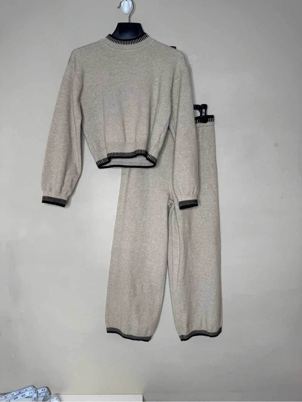 Happily Grey Kids 2-Piece Knit Sweater & Wide Leg Pants Set Girls Medium (7-8)